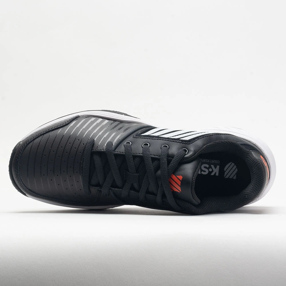 K-Swiss Court Express Men's Jet Black/White/Spicy Orange 3 K-Swiss Court Express Men's Jet Black/White/Spicy Orange - Image 3