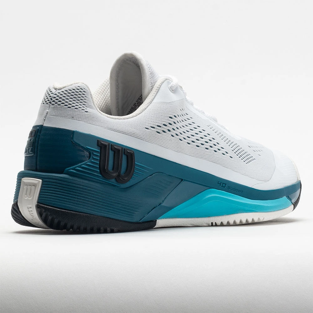 Wilson Rush Pro 4.0 Men's White/Blue Coral/Blue Atoll 6 Wilson Rush Pro 4.0 Men's White/Blue Coral/Blue Atoll - Image 6