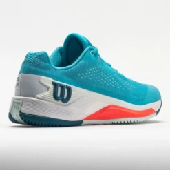 Wilson Rush Pro 4.0 Women's Scuba Blue/White/Fiery Coral -Active Foot Shop 116940 6