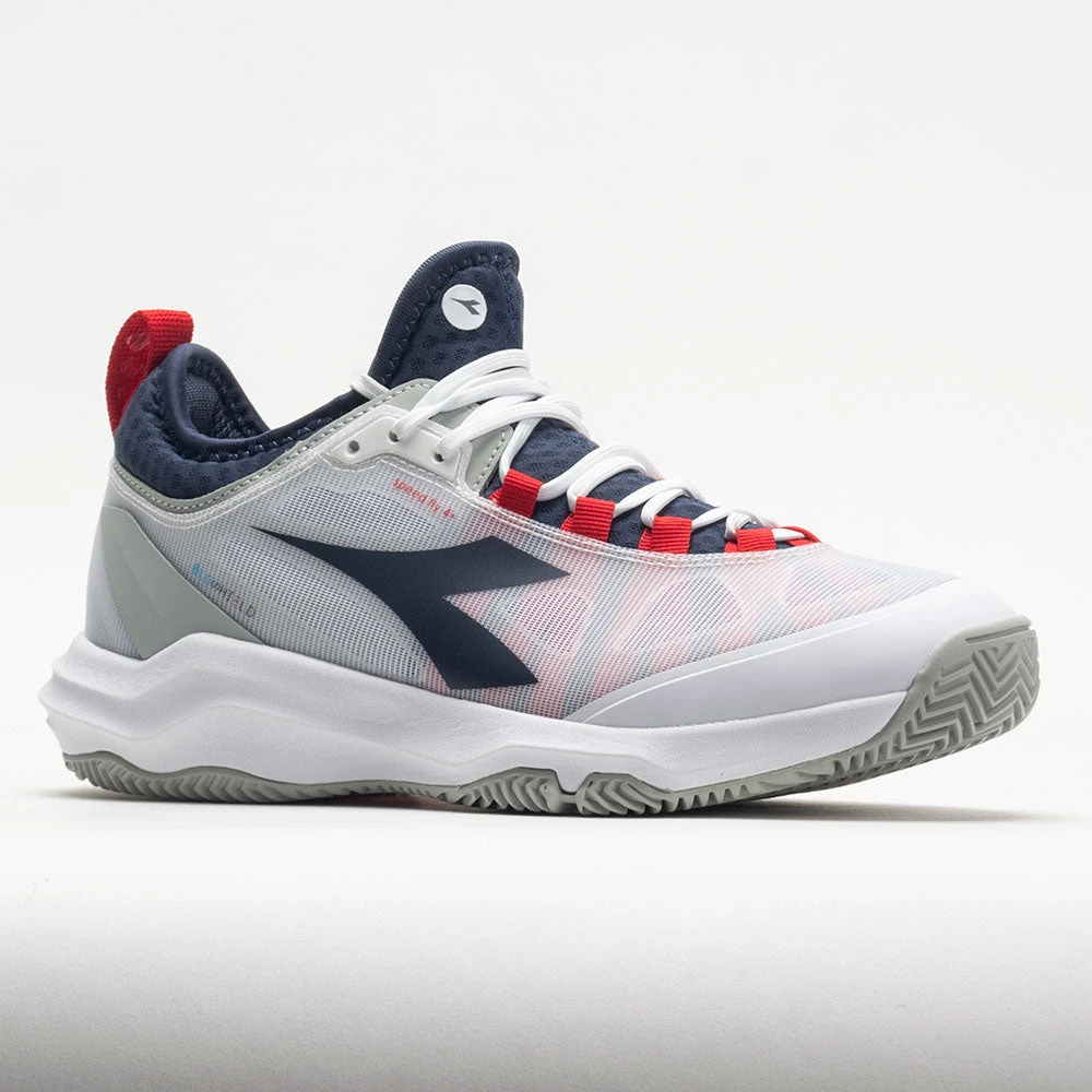 Diadora Speed Blushield Fly 4+ Clay Men's White/Blue Corsair/Fiery Red 5 Diadora Speed Blushield Fly 4+ Clay Men's White/Blue Corsair/Fiery Red - Image 5