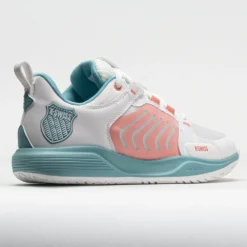 K-Swiss Ultrashot Team Women's Blanc De Blanc/Nile Blue/Desert Flower -Active Foot Shop 117136 6