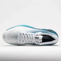 Wilson Rush Pro 4.0 Clay Men's White/Blue Coral/Blue Atoll 8 Wilson Rush Pro 4.0 Clay Men's White/Blue Coral/Blue Atoll -Active Foot Shop 117516 2